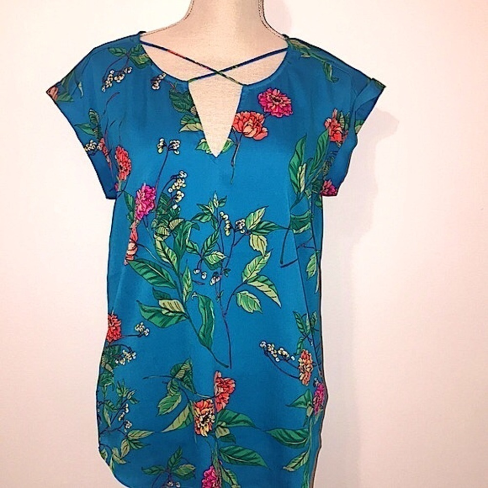Express Tropical Floral Blouse